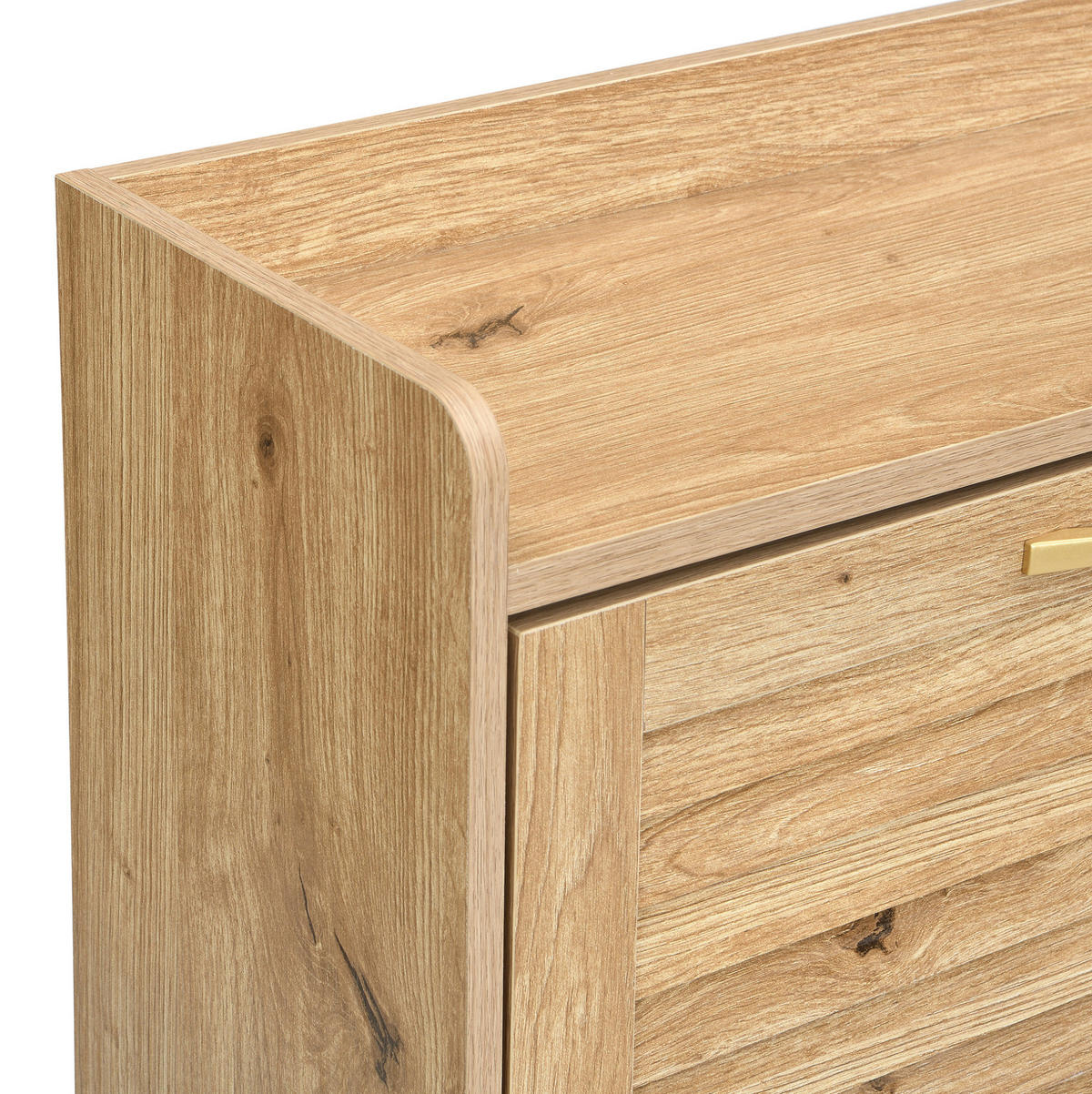 SCHUHSCHRANK 108,5/24/100 cm in Holzfarbe mit 4 Türen und Metallgestell - Naturfarben, Holzwerkstoff (108.5/100/24cm) - Flora Grace