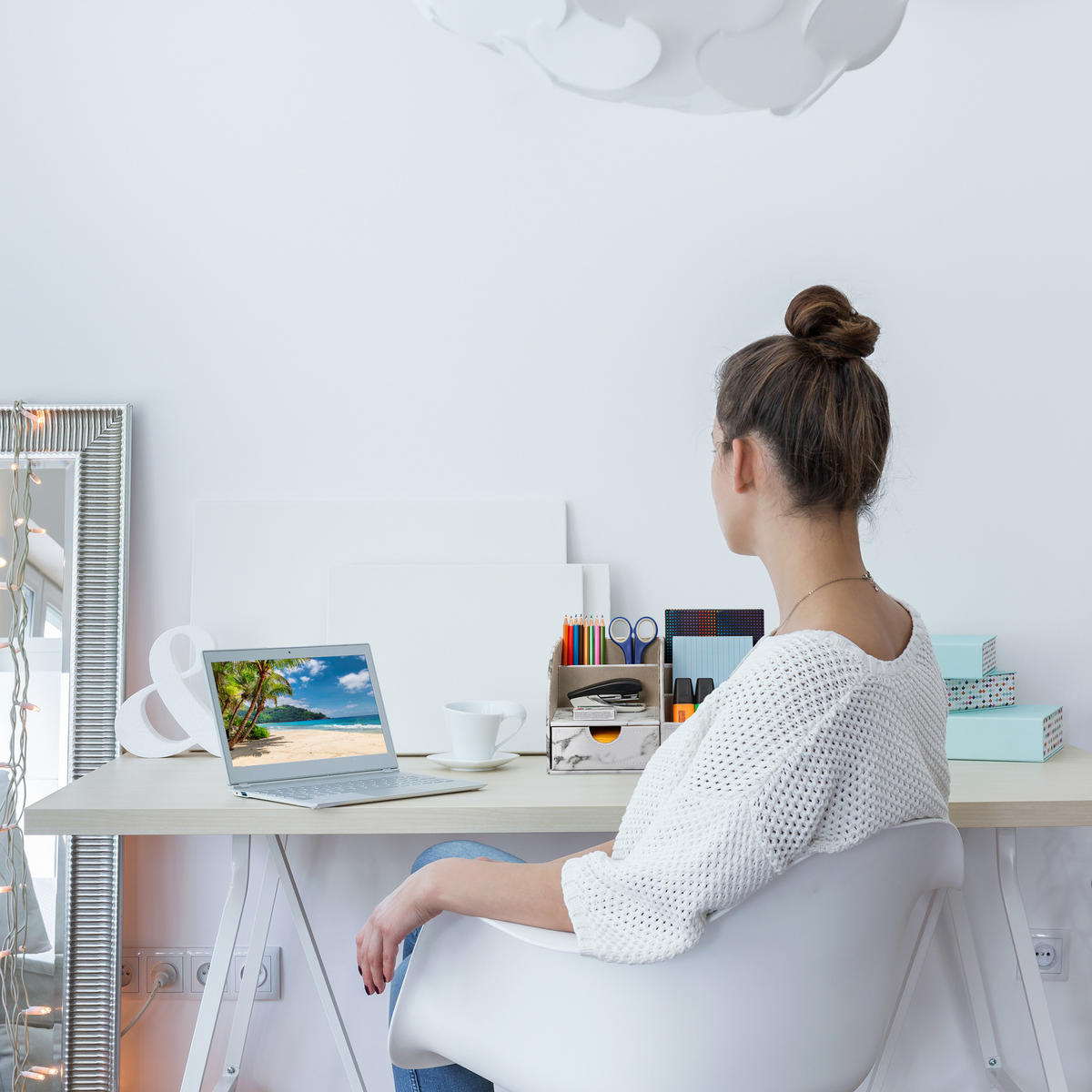 SCHREIBTISCH-ORGANIZER - Multicolor, Holzwerkstoff/Kunststoff (14.5/28/14.5cm) - Relaxdays