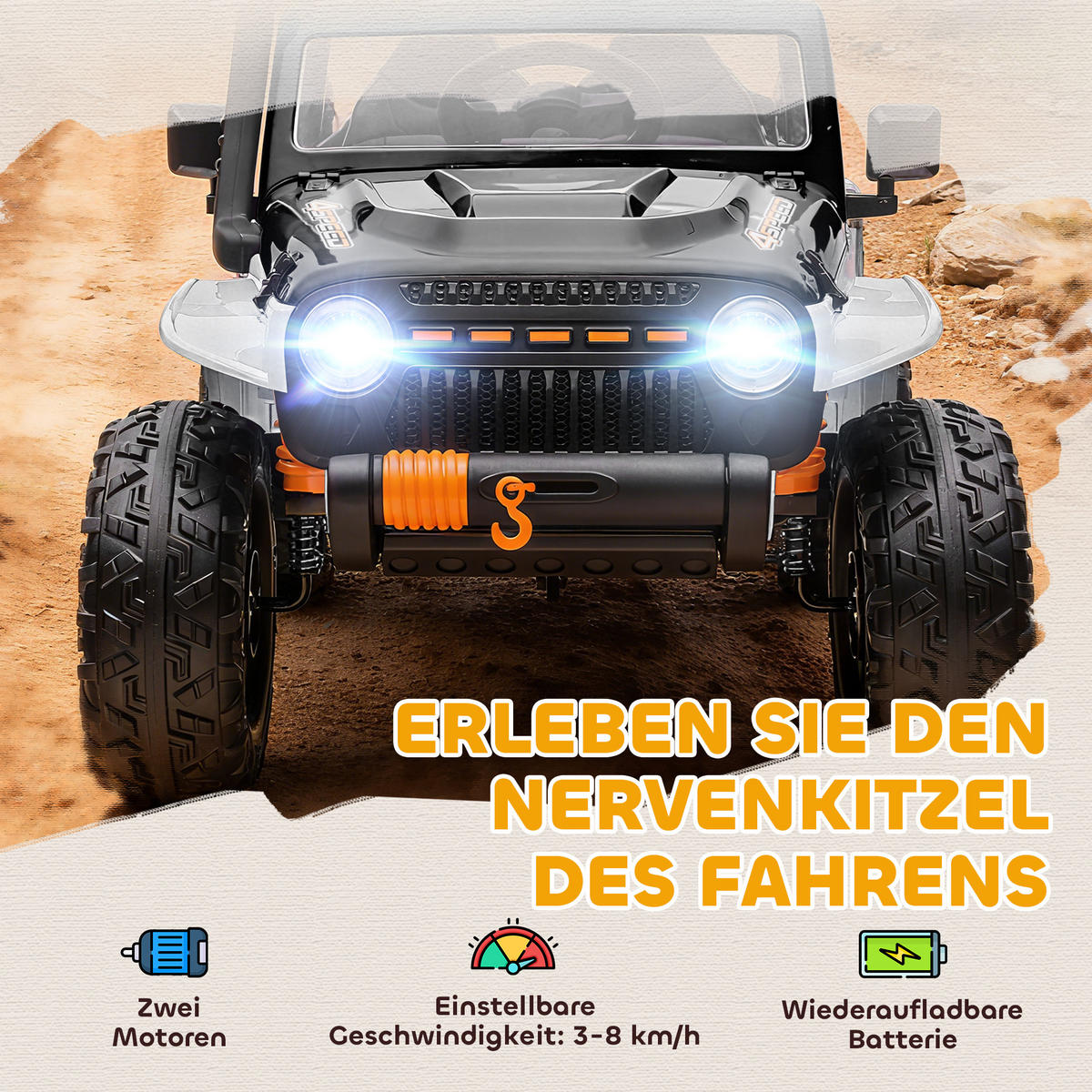 KINDER Elektroauto 12V Kinderauto Elektrisch mit Fernbedienung 2 Motor Hupe LED - Weiß, Metall (123.5/70.3/71.3cm) - AIYAPLAY