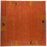 HANDTUFTTEPPICH Royal Ganges 200x200 cm - Terracotta, Textil (200/200cm) - THEKO