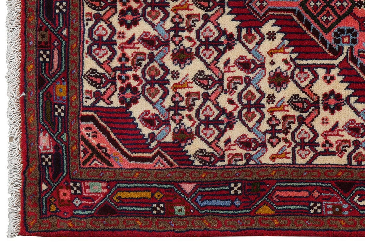 ORIENTTEPPICH handgeknüpft Assadabad Beige 130/79 cm Schurwolle - Beige, Textil (79/130cm) - Looma