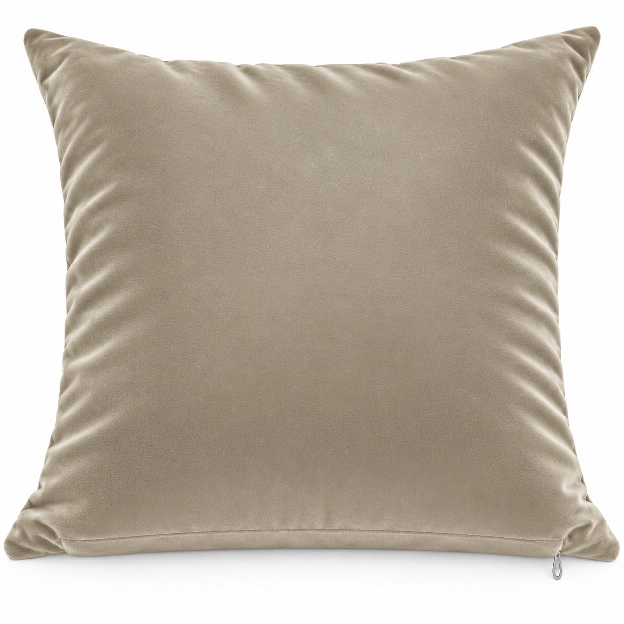 KISSENBEZUG Sand Beige 40x40 Samt weich - Sandfarben, Textil (40/40cm) - TiborTex