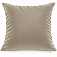 KISSENBEZUG Sand Beige 40x40 Samt weich - Sandfarben, Textil (40/40cm) - TiborTex