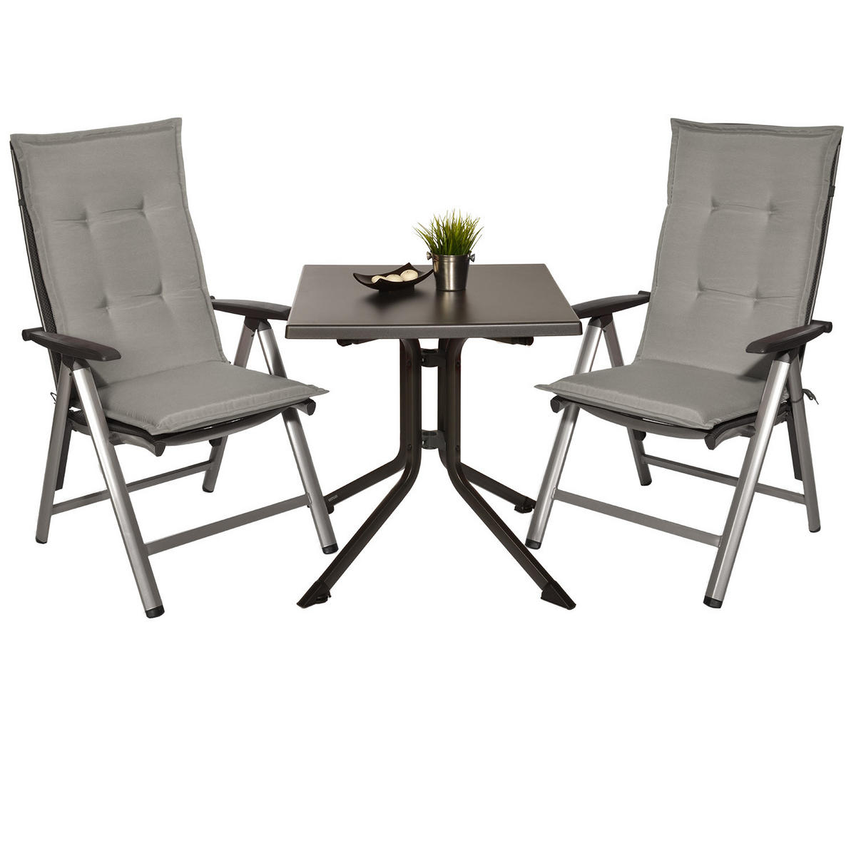 HOCHLEHNERAUFLAGE Loft HL 120/50/6 Hellgrau 4tlg - Hellgrau, Textil (50/6/120cm) - Beautissu 