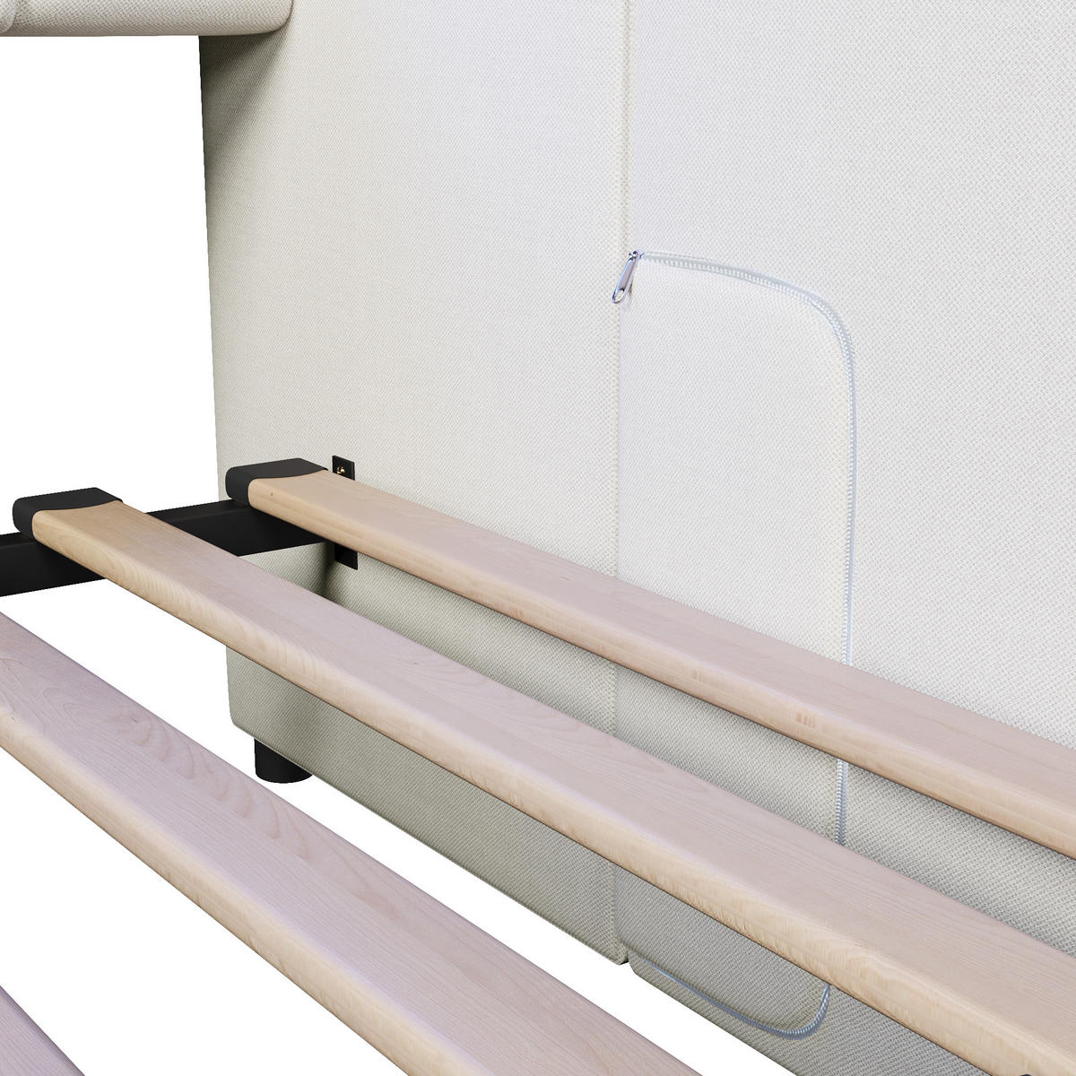 TAGESBETT 90/200 cm DE-04967, mit Ausziehbett, LED und 2 Schubladen in Beige - Beige, Holzwerkstoff/Metall (90/200cm) - ComfortXL