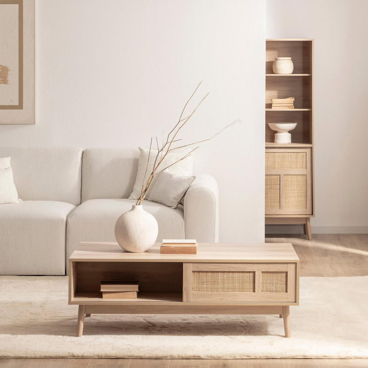 COUCHTISCH FESTER Ikigai Natürlich 120 cm x 43 cm - Naturfarben, Holzwerkstoff (55/120/43cm) - Klast Home