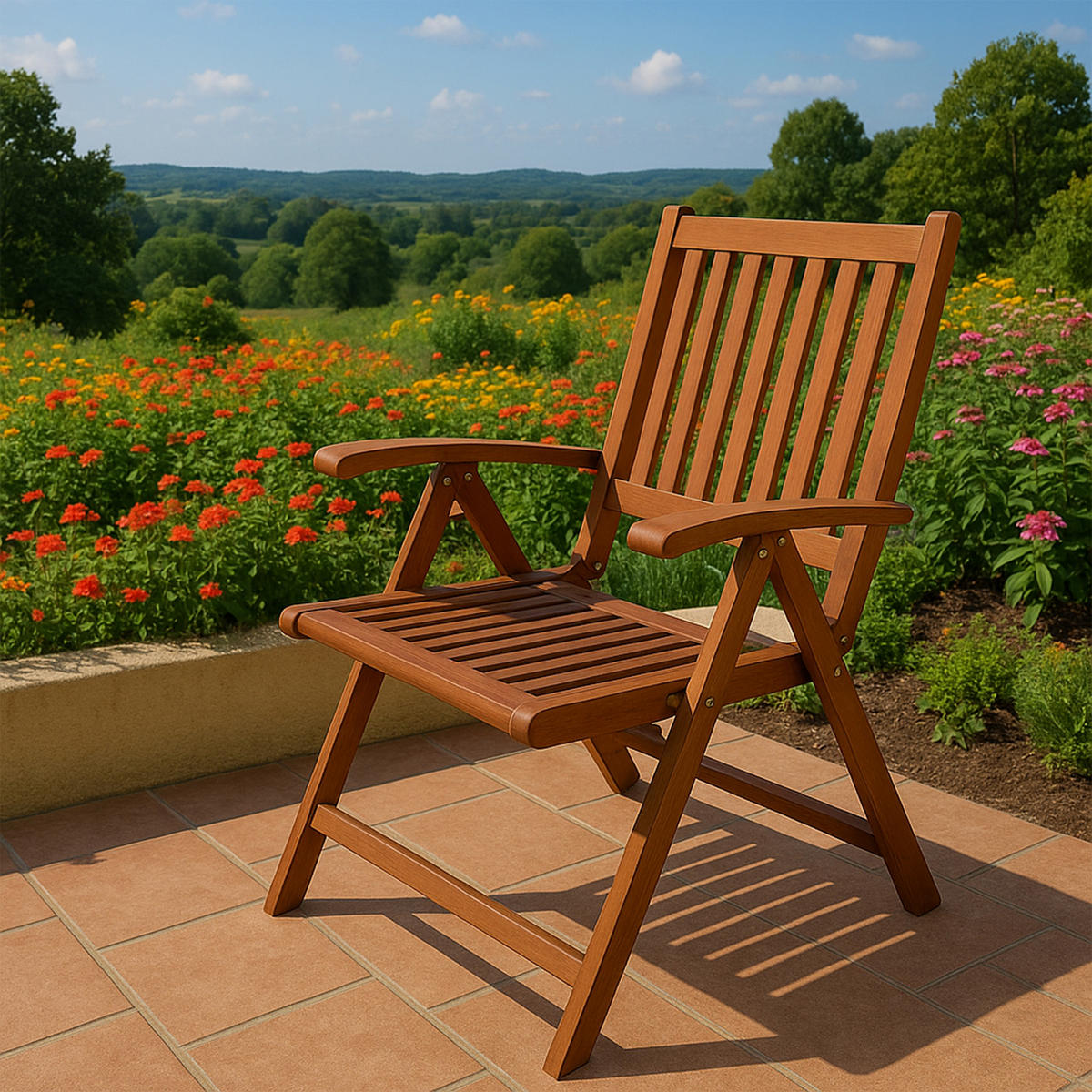 KLAPPSTUHL Laguna, 2-er Set, Klappsessel, Eukalyptus geölt - Braun, Holz (58/108/70cm) - TPFGarden