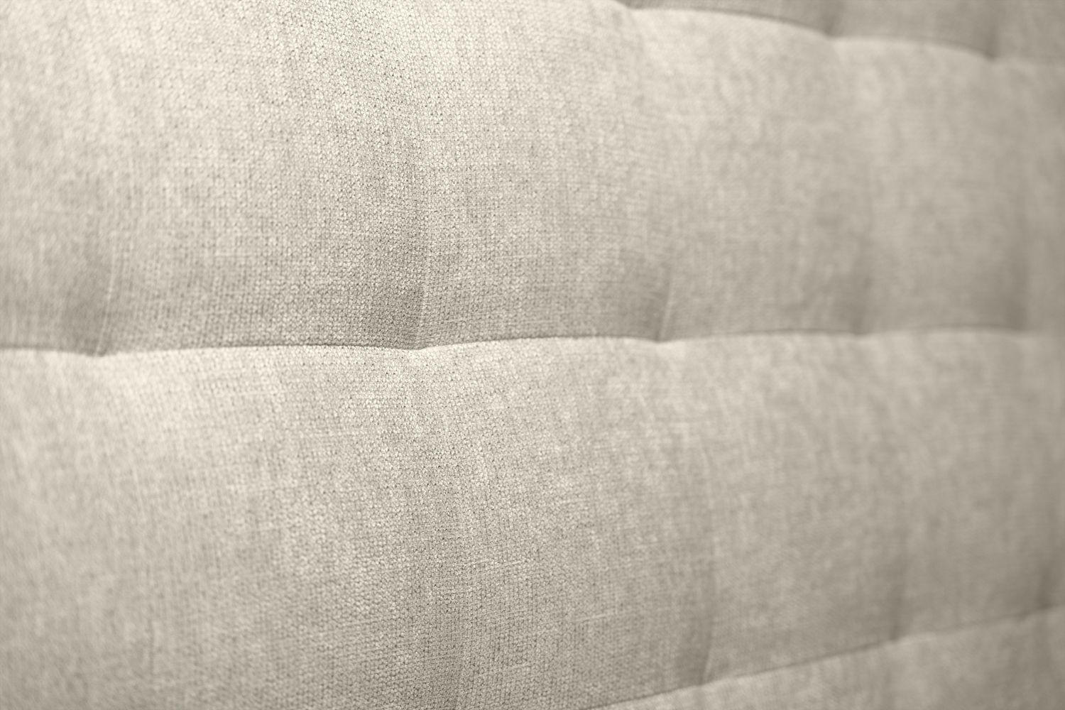 KOPFTEIL gepolstert - Gesteppt – hellbeiger Stoff - 90 cm - Beige, Holz (90/120/10cm) - Sommeil de Plomb