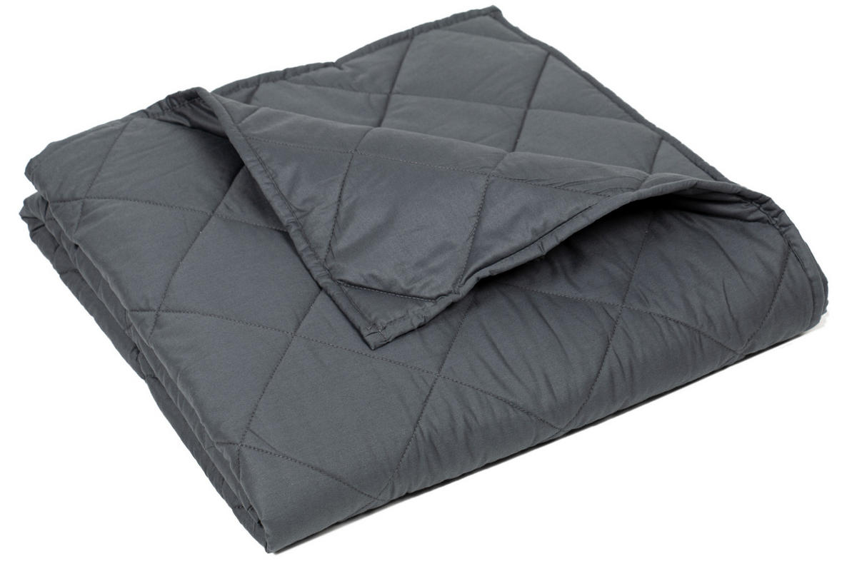 GEWICHTSDECKE, 100% Baumwolle, Weiß - Grau, Textil (150/200cm) - Zollner