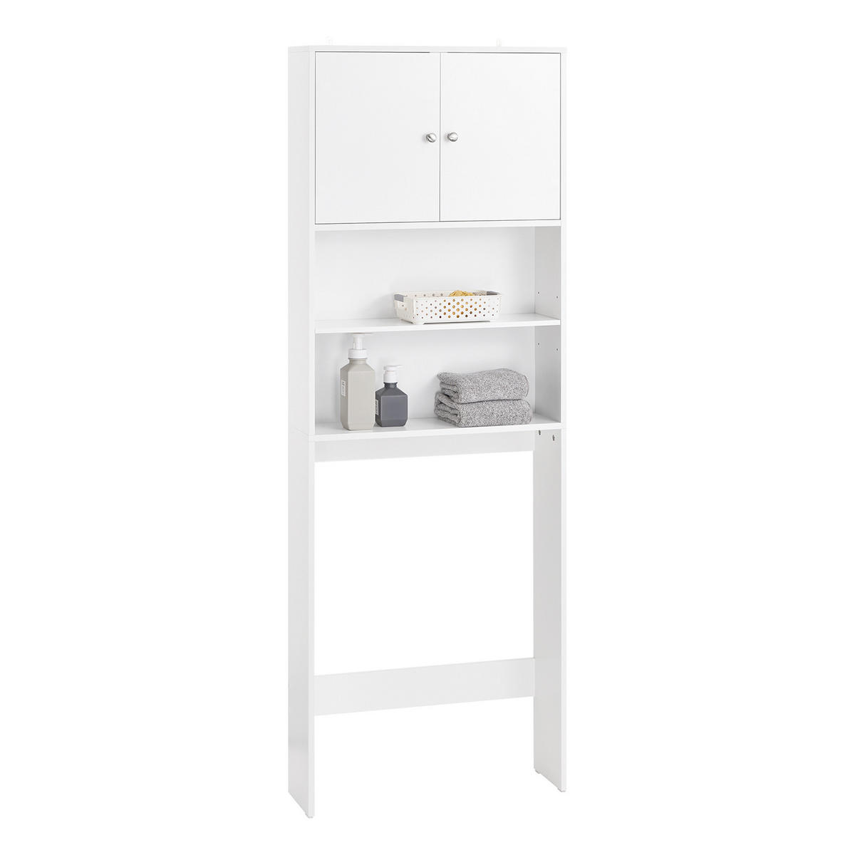 WASCHMASCHINENSCHRANK Weiß - Weiß, Holzwerkstoff (65/182/20cm) - SoBuy