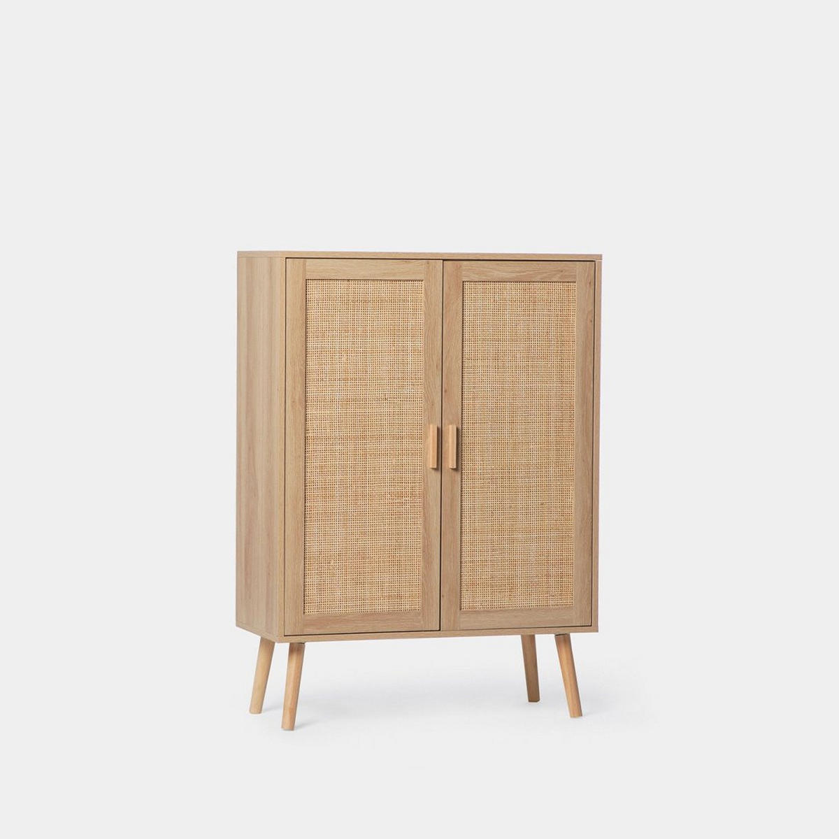 VITRINENSCHRANK DOPPELTER Tahiti Natürlich 80 cm x 110 cm - Naturfarben, Holzwerkstoff (80/110/34cm) - Klast Home