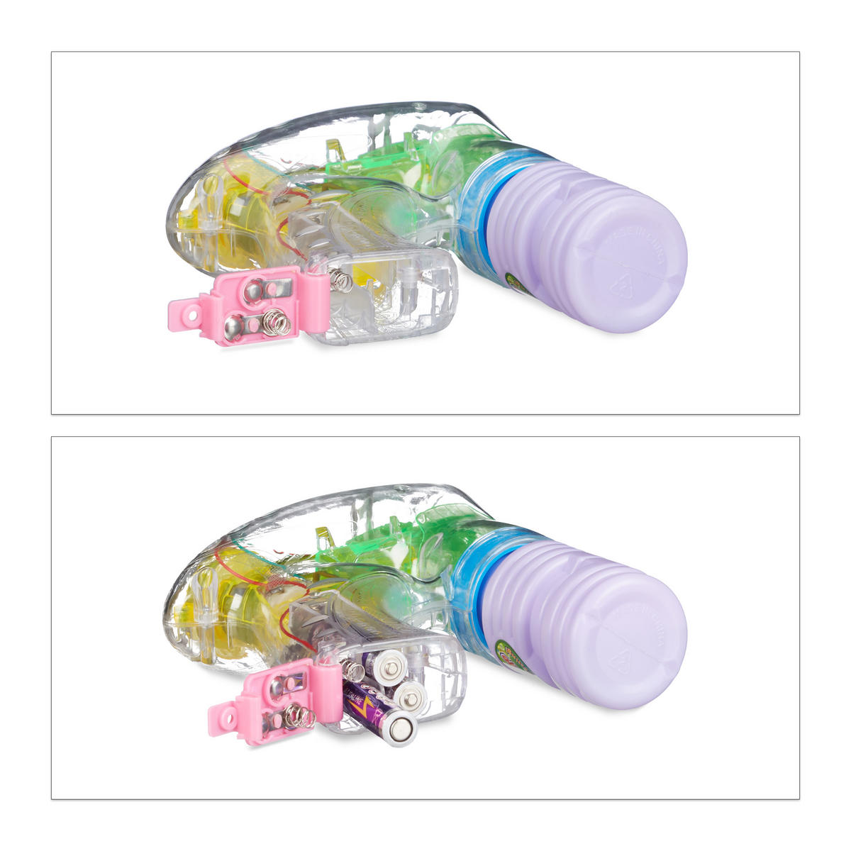 SEIFENBLASENPISTOLE - Multicolor, Kunststoff (11.5/14.5/5cm) - Relaxdays