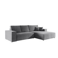 ECKSOFA Corunia In Aragon - Grau, Holzwerkstoff/Textil (294/185cm) - Fun Möbel