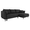 ECKSOFA Bari, Seite: Rechts - Anthrazit/Schwarz, Holz/Textil (276/158cm) - MIRJAN24