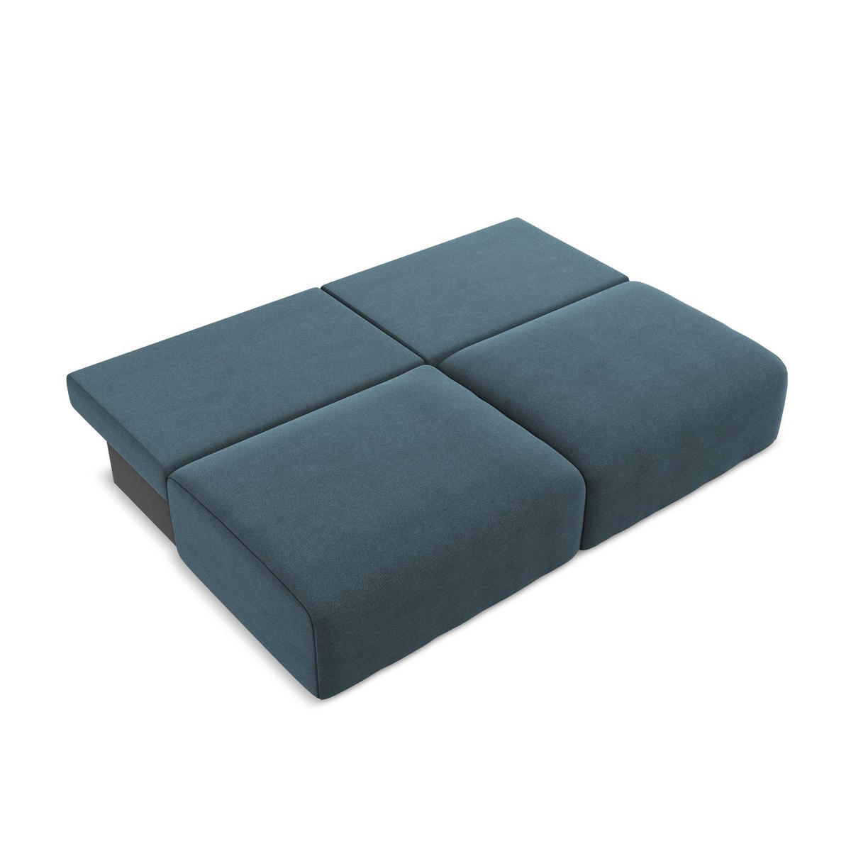 3-SITZER SOFA mit Schlaffunktion Strukturstoff Stoff Blau - Blau/Pink, Kunststoff/Textil (216/79/102cm) - LaMiaSofa