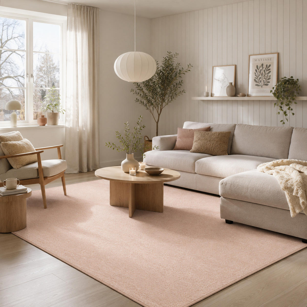 FEINSCHLINGEN VELOUR TEPPICH STRONG - Sandfarben, Textil (100/300cm) - Snapstyle