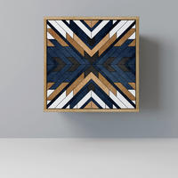 SIDEBOARD ARTFUL GEOMETRY, Eichefarben, 57,5x42x57,5 cm, Ohne Füße - Eichefarben/Multicolor, Holzwerkstoff (57.5/57.5/42cm) - SpaceRebels