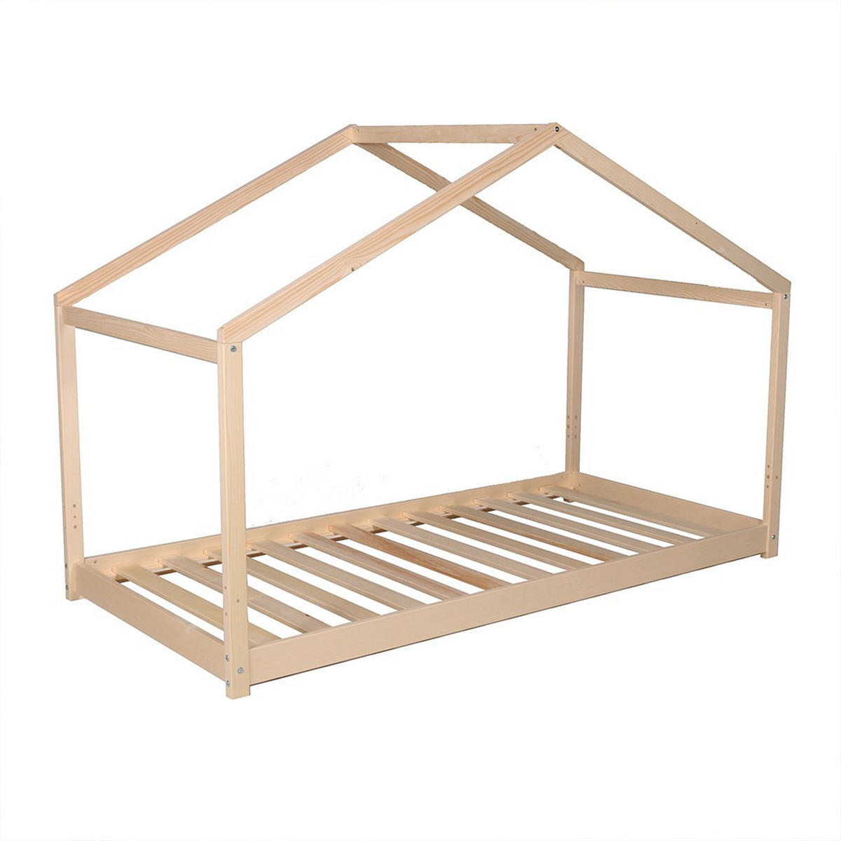 HAUSBETT KOALA MIT LATTENROST/ Kinderbett 90x190 - Natural - Naturfarben, Holz (90/190cm) - Weber Industries