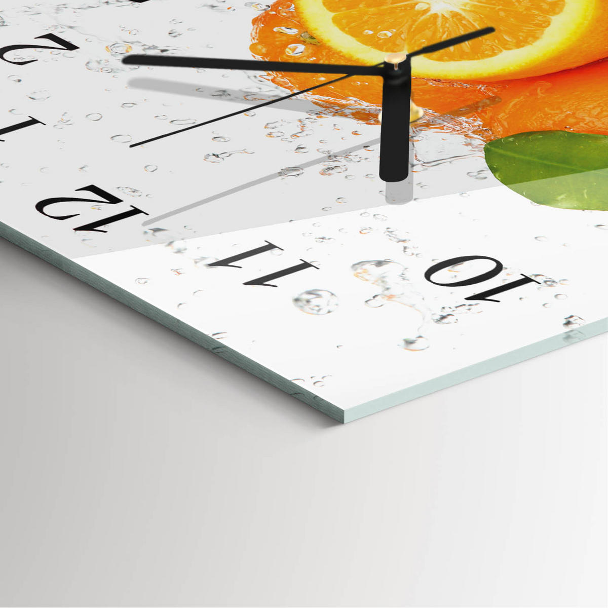 WANDUHR 30x30 cm - Orangen - Orange, Glas (30/30/0.4cm) - TULUP