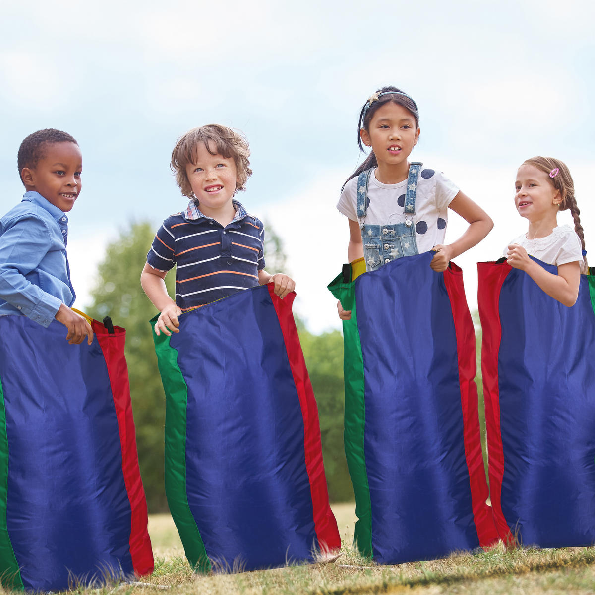 40-tlg.OUTDOORSPIELE-SET - Multicolor, Holz/Kunststoff (50/40cm) - Relaxdays