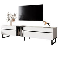 TV-LOWBOARD mit Klappfach und 2 Türen 180 cm Weiß - Weiß, Holzwerkstoff (38/45/180cm) - Beauniv