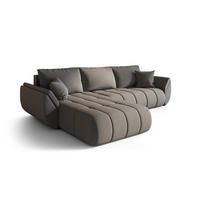 ECKSOFA Misato In Wind - Dunkelgrau, Holzwerkstoff/Textil (175/280cm) - Fun Möbel