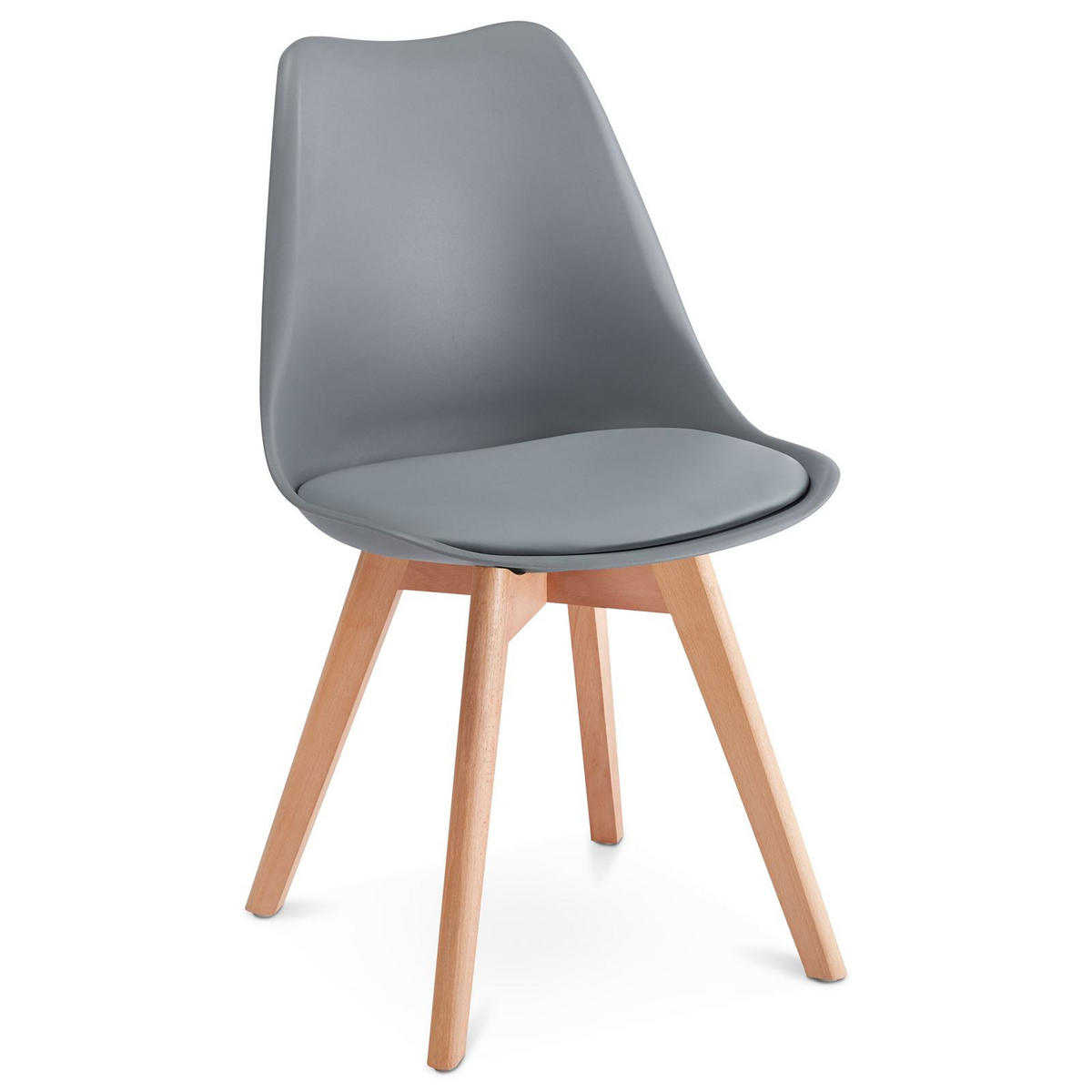 ESSZIMMERSTÜHLE ABBY 4er-Set hellgrau - Hellgrau, Textil (49/82/53cm) - IDIMEX