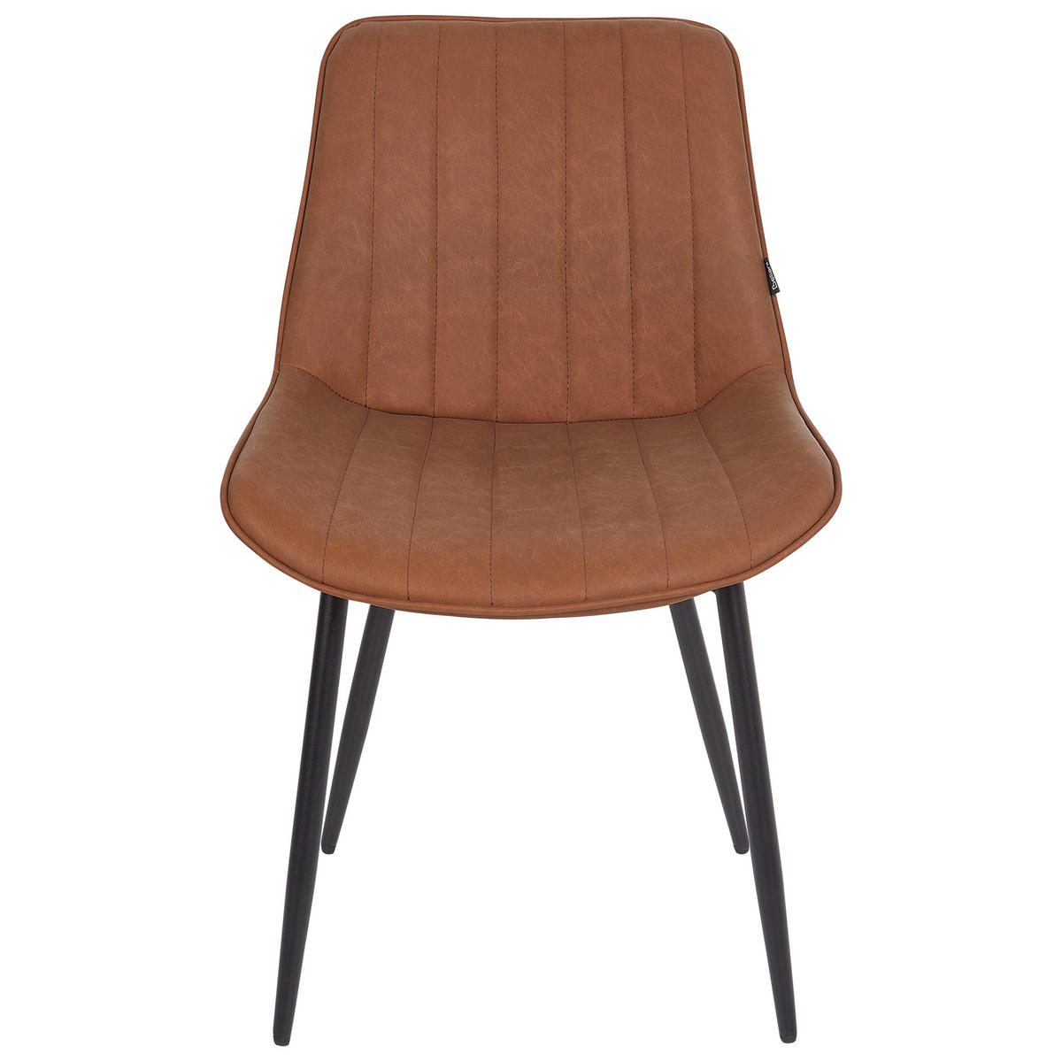 ESSZIMMERSTUHL 2er-Set Kunstleder Braun Dubrovnik - Schwarz/Braun, Kunststoff (53/81/58cm) - Beliani