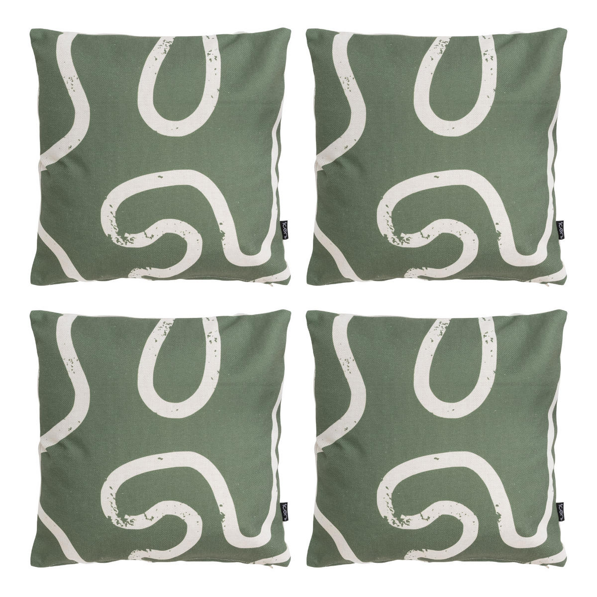 DEKOKISSEN 4er-Set - Dunkelgrün, Kunststoff (43/43cm) - icon