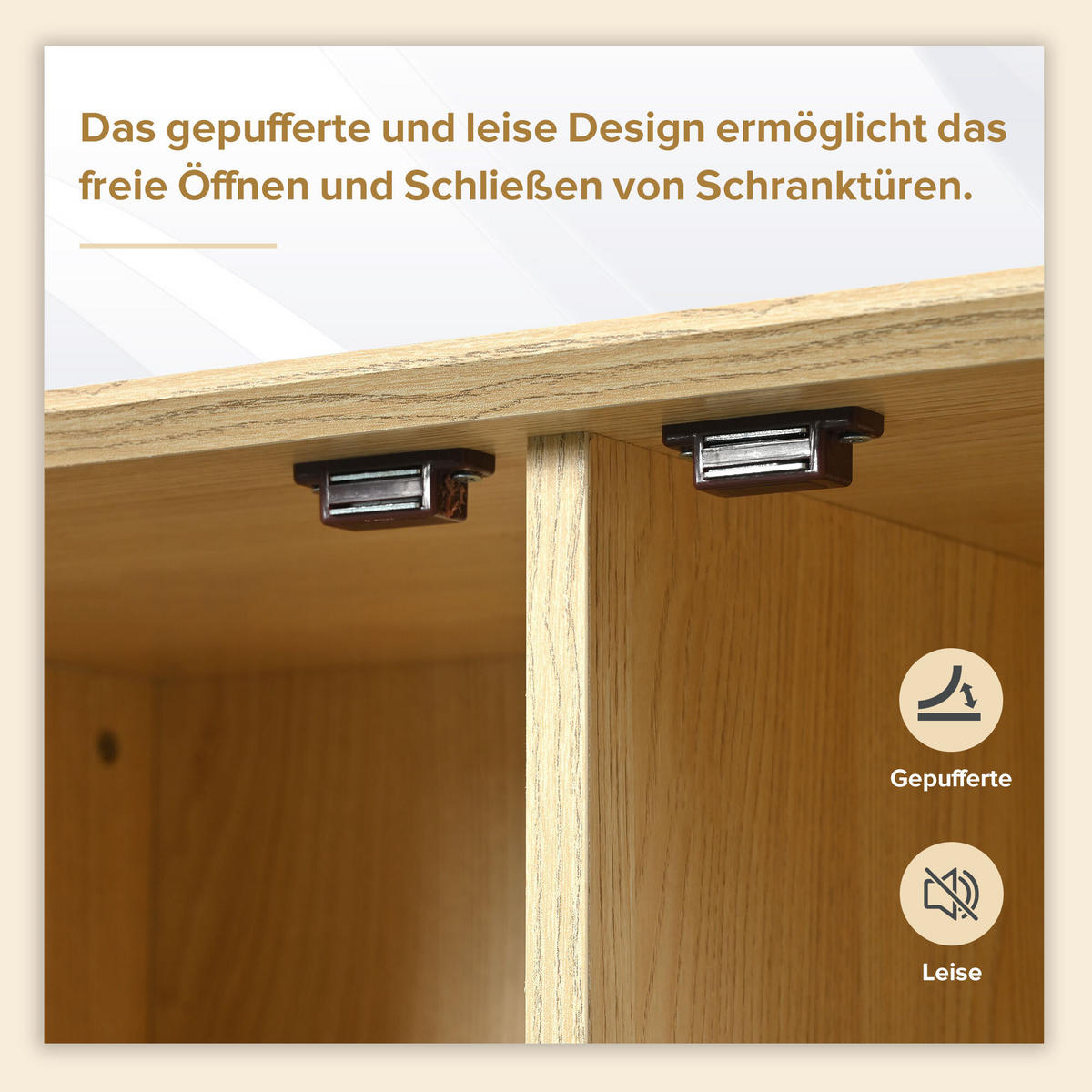 SIDEBOARD Eichenholzoptik 120/40/80 cm - Hellbraun, Holzwerkstoff (40/80/120cm) - Urban Meuble