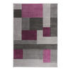 TEPPICH geometrisch 3D-Effekt handgearbeitet NIDD CLARA, Lila-Grau 160x230 cm - Lila, Textil (160/230cm) - KADIMA DESIGN