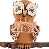 RAUCHFIGUR Eule mit Schwibbogen 15 cm - Multicolor, Holz (10/15/10cm)