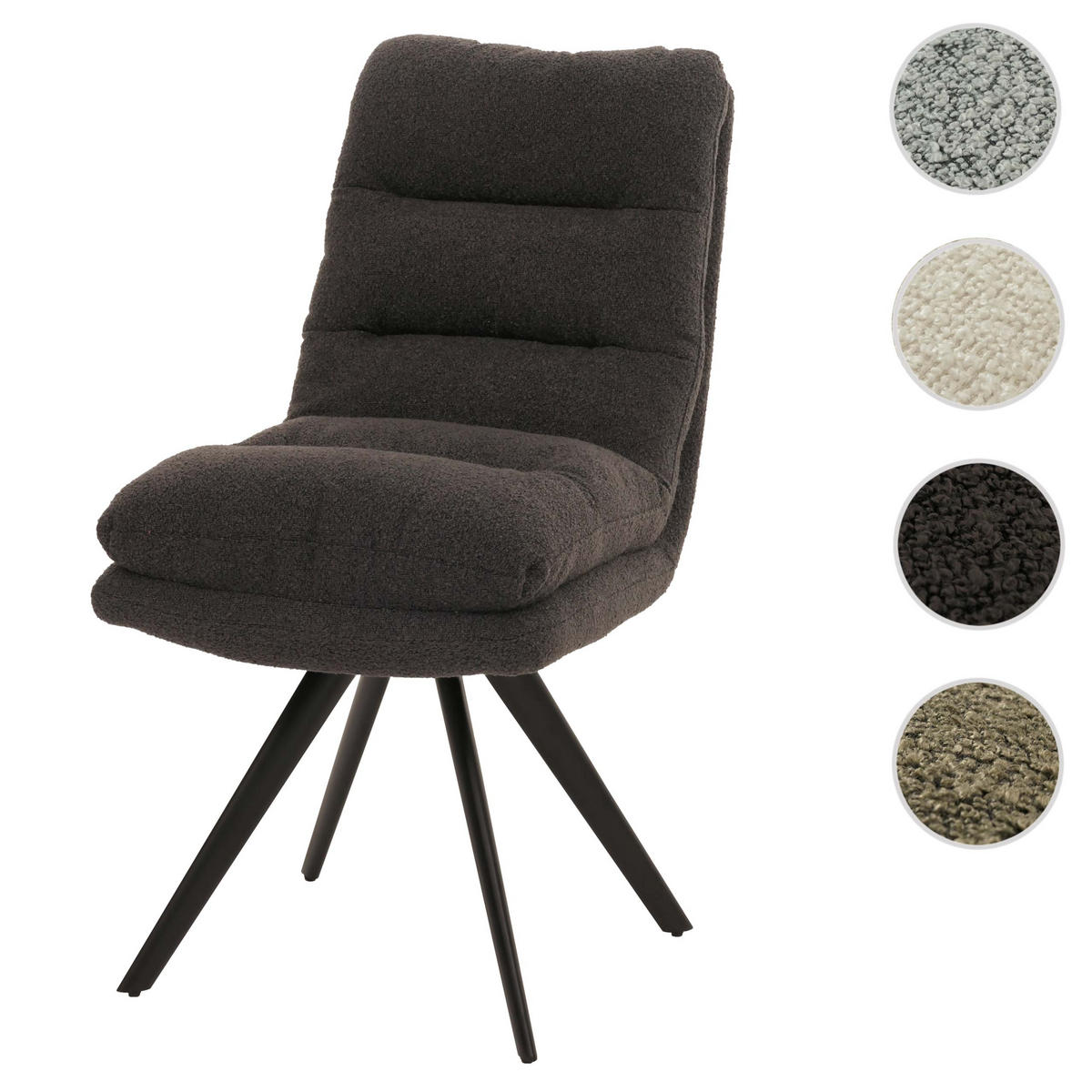 ESSZIMMERSTUHL Anthrazit - Anthrazit, Textil (48/92/68cm) - MCW