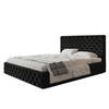 BETT 120x200 - Polsterbett mit Bettkasten und Holzrahmen - Elegant Betten - Weicher Jasminstoff - Kollektion Miami, Schwarz - AlpiMeble - Schwarz, Holz/Kunststoff (120/200cm) - Alpi-Möbel