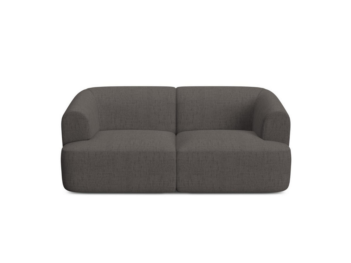 MODULARES-SOFA Campi aus strukturiertem Stoff grau 2 Sitzplätze - Grau, Textil (90/70/180cm) - Cosmopolitan Design