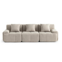 3-SITZER-SOFA Chenille Sandbeige - Sandfarben, Textil (260/73/95cm) - MILYsofa