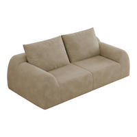 SOFA s 2 sjedala u kaki boji od šenila s kompresijskim punjenjem - sivo-bež, tekstil (190/85/95cm) - CHICFURN