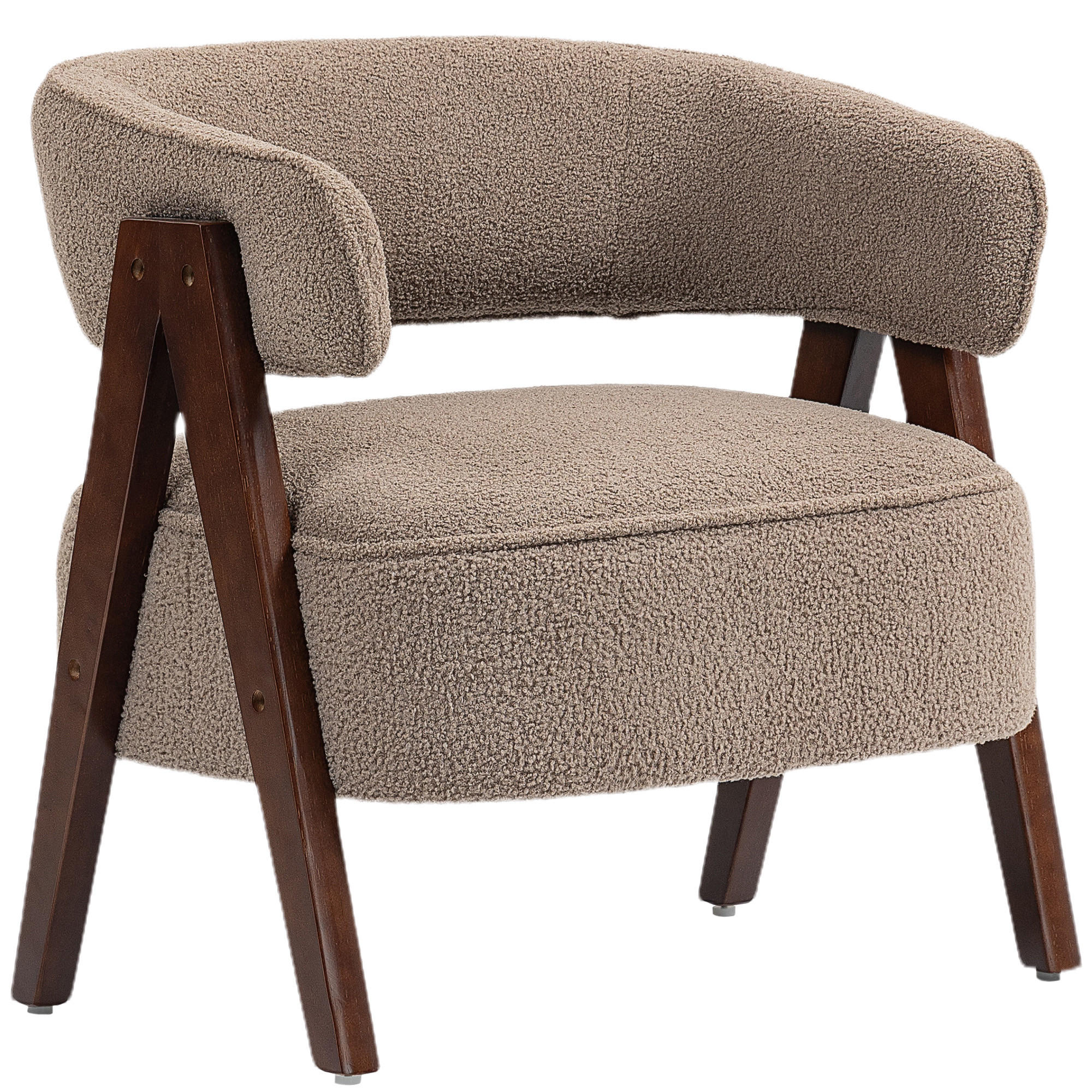 ARMLEHNSTUHL DE-13341 breite Sitzfläche & ergonomische Rückenlehne Braun - Braun, Holz (64/71/70cm) - ComfortXL