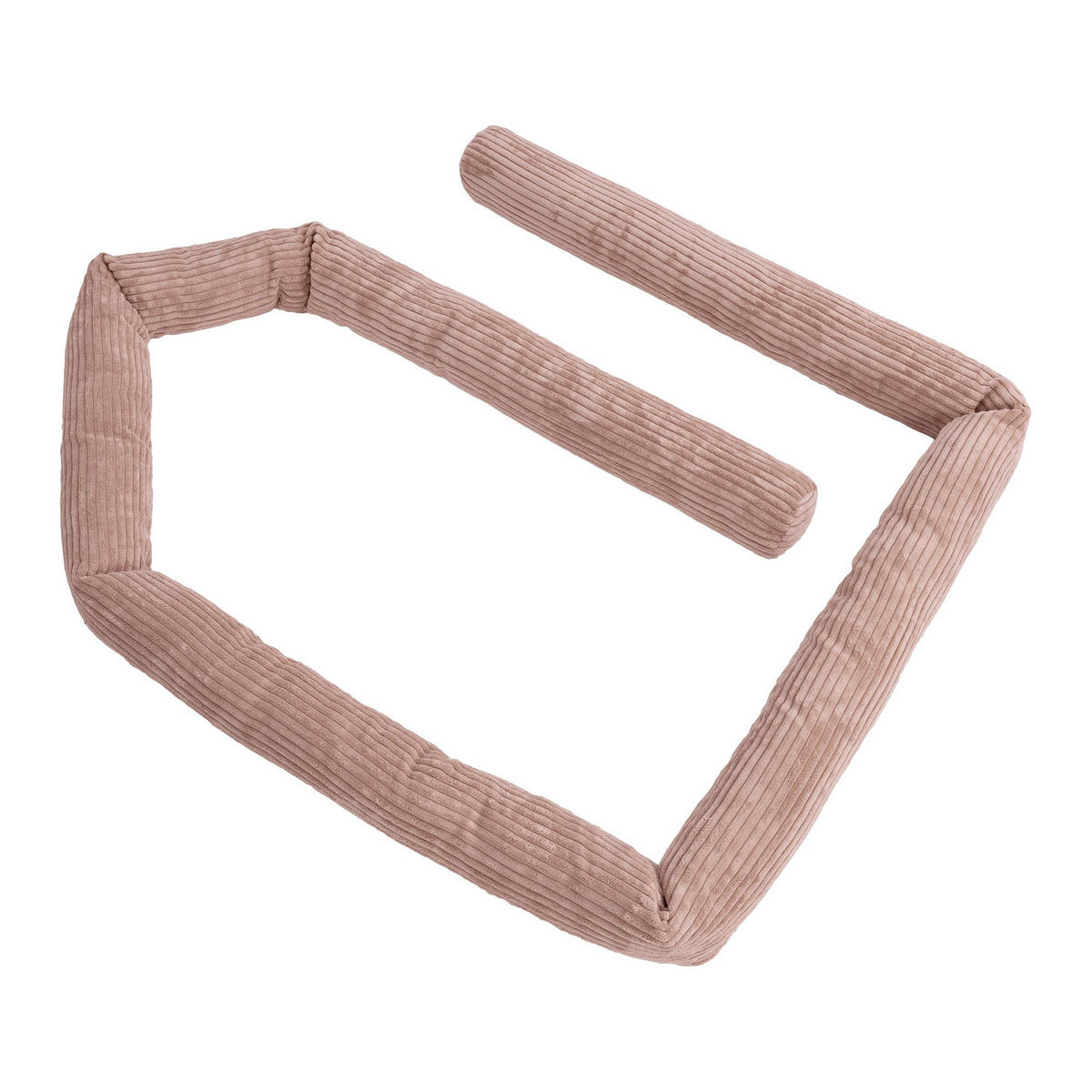 BETTUMRANDUNGSSCHUTZ Bettschlange aus Cord, 300 cm, Puderrosa - Pink, Textil - MeowBaby