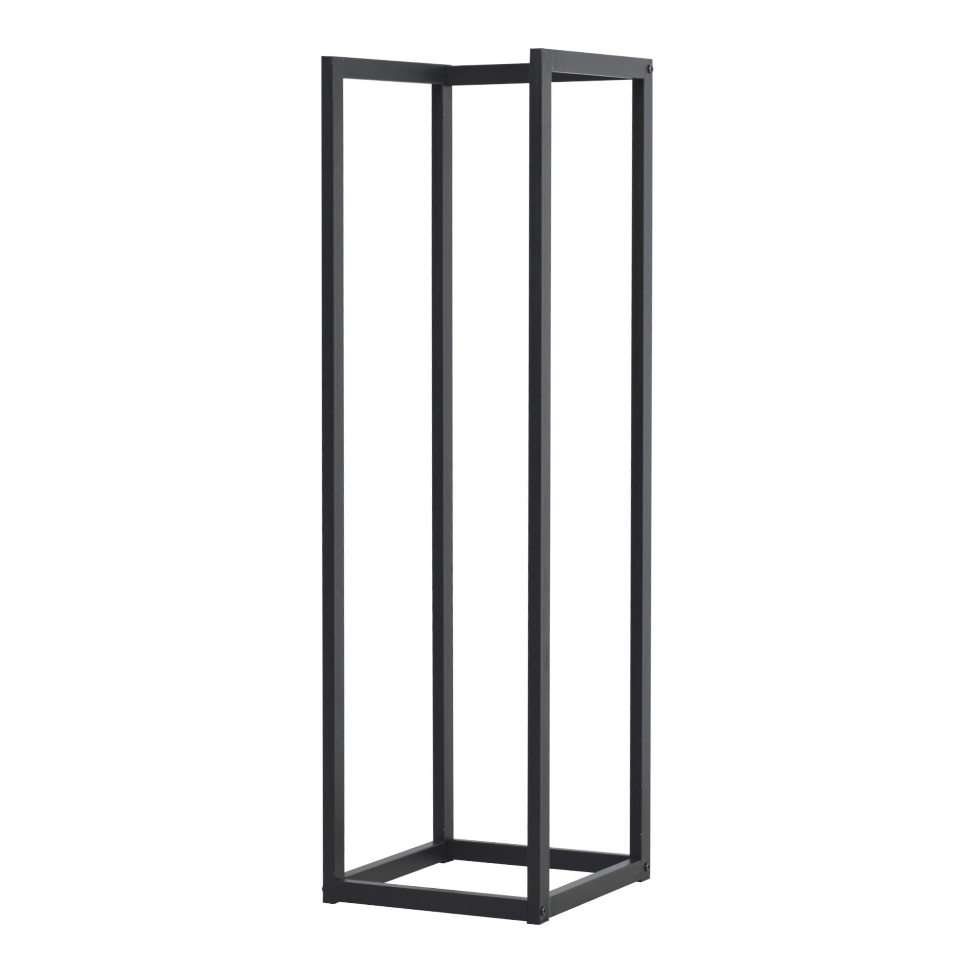 KAMINHOLZREGAL Tanum - Schwarz, Metall (35/120/35cm) - [en.casa]