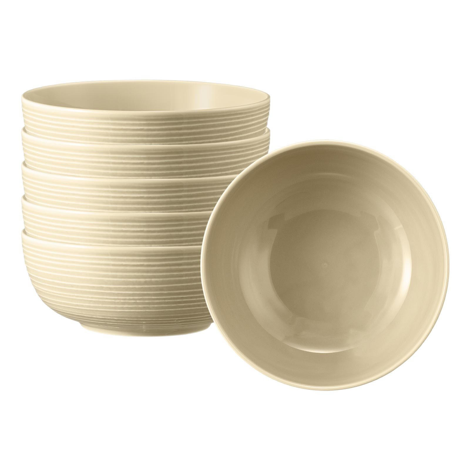 FOODBOWL Terra Sandbeige ø 20,4 cm 6er Set - Beige, Keramik (20.4cm) - Seltmann Weiden