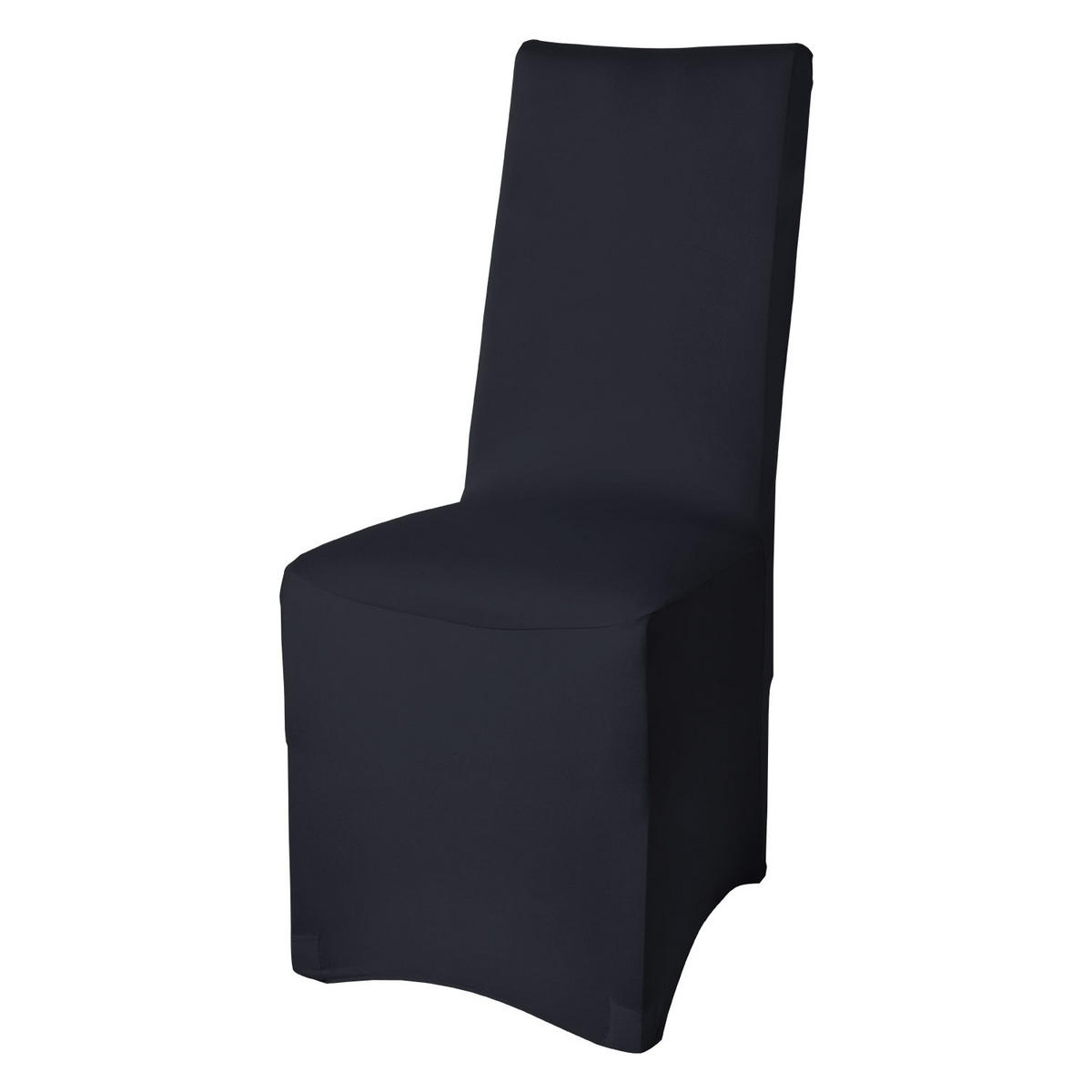 STUHLHUSSE Leona Stretch Bankett 95x45cm Schwarz (4tlg) - Schwarz, Textil (45/95cm) - Beautissu 