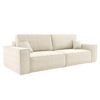 SCHLAFSOFA BEST und Bettkasten Stoff Poso Ecru - Ecru, Holz (246/83/98cm) - Kaiser Möbel