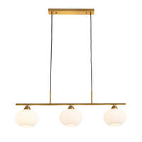 HÄNGELEUCHTE Alcyone, Messing und Weiß, 85cm - Messingfarben, Glas (85/18/19cm) - KOSILUM