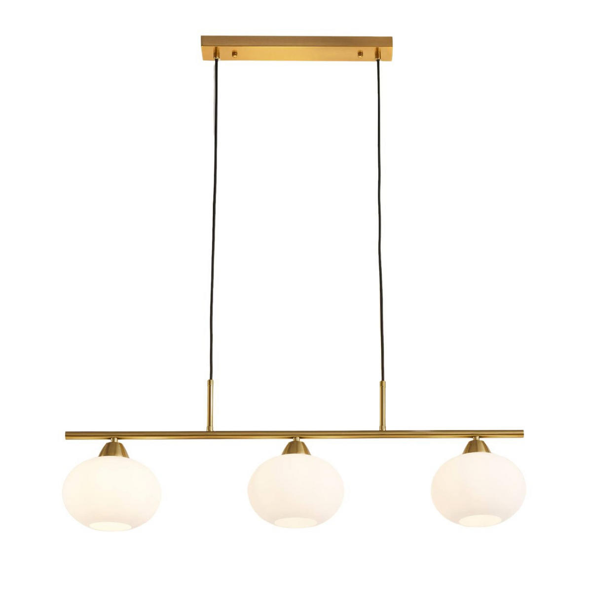 HÄNGELEUCHTE Alcyone, Messing und Weiß, 85cm - Messingfarben, Glas (85/18/19cm) - KOSILUM
