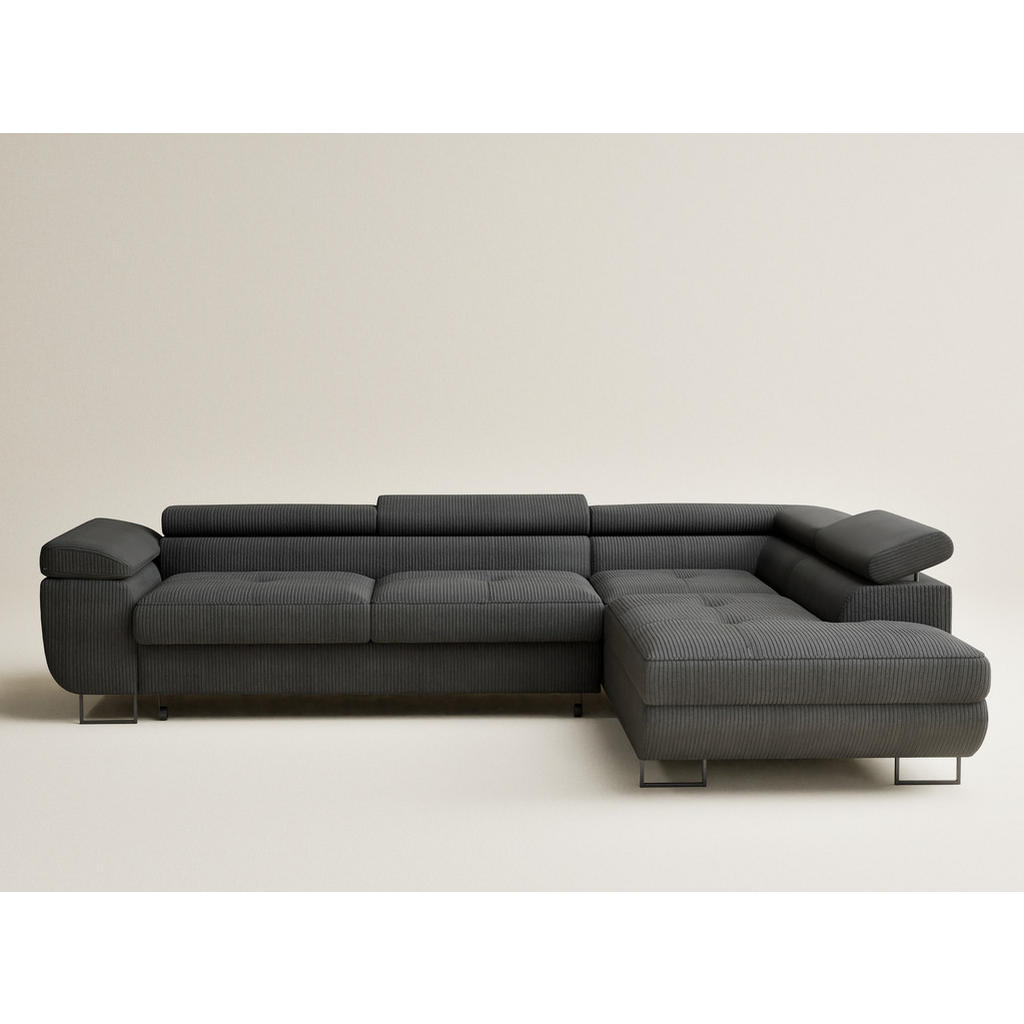 Thumbnail - Maison de Reve Ecksofa, Anthrazit, Textil, 4-Sitzer, Füllung: Schaumstoff, L-Form,L-Form, 277x203 cm, Oeko-Tex® Standard...