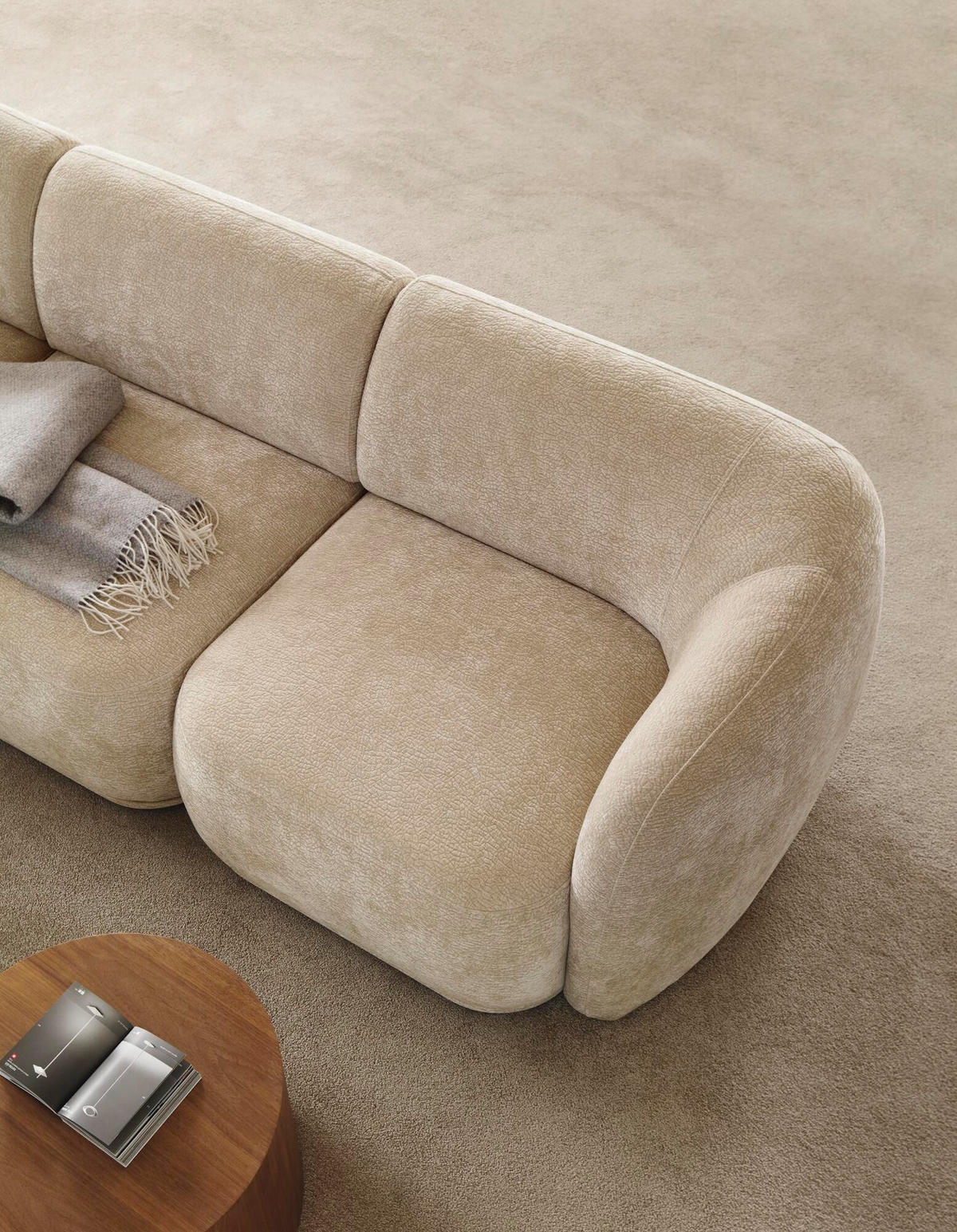 MODULSOFA NOBO Beige 95x97x75 cm - Beige, Textil (95/75/97cm) - FURNLUX