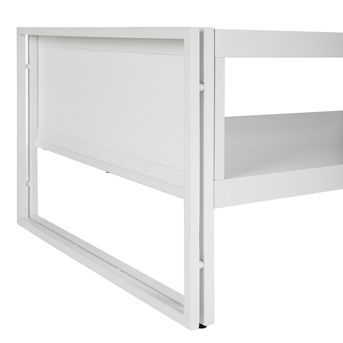 COUCHTISCH - Spanplatte / Metall - Weiß, Holzwerkstoff/Metall (59/100/39cm) - home24