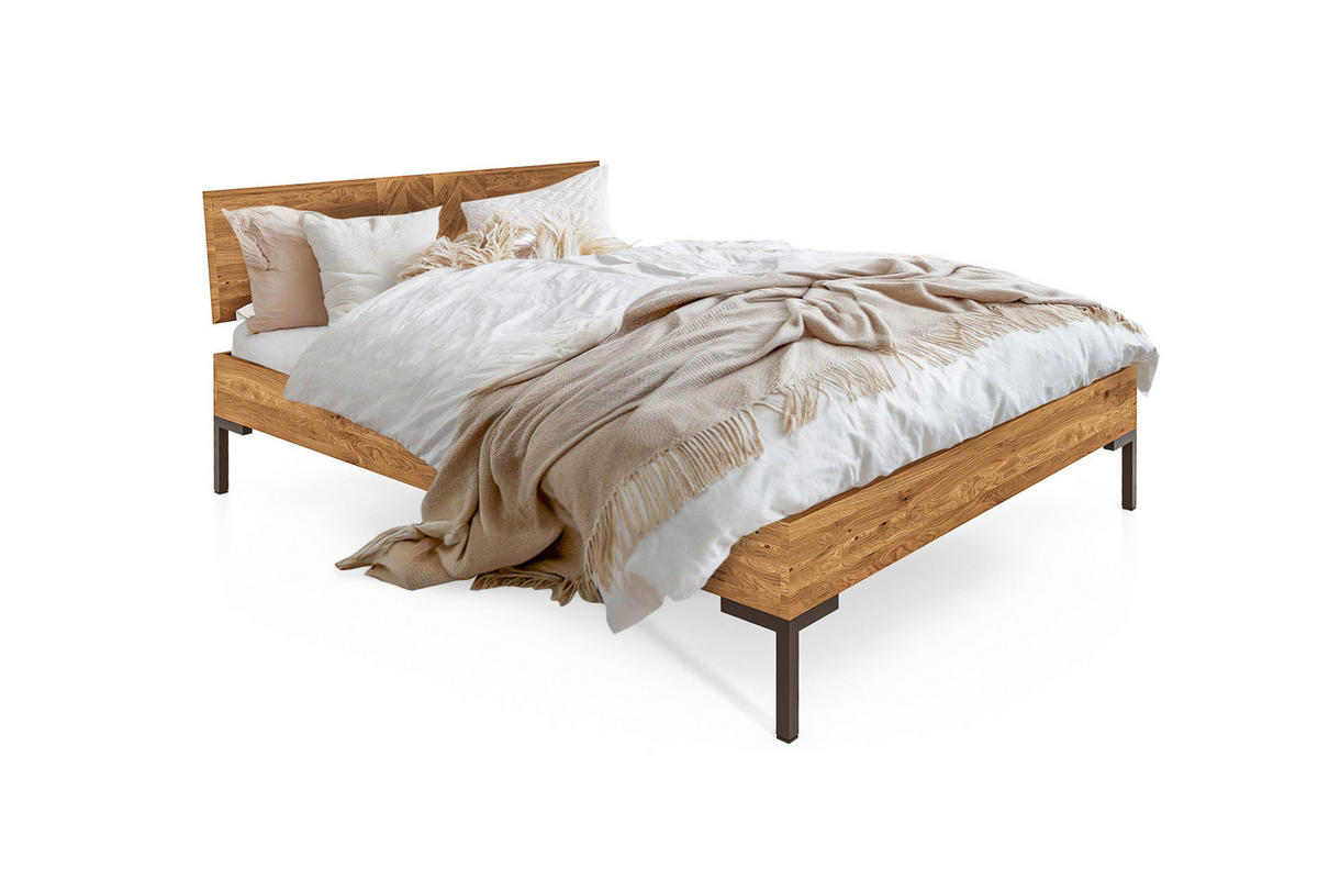 BETT LEON 2 200x200 Wildeiche - Wildeiche, Holz (200/200cm) - byoak