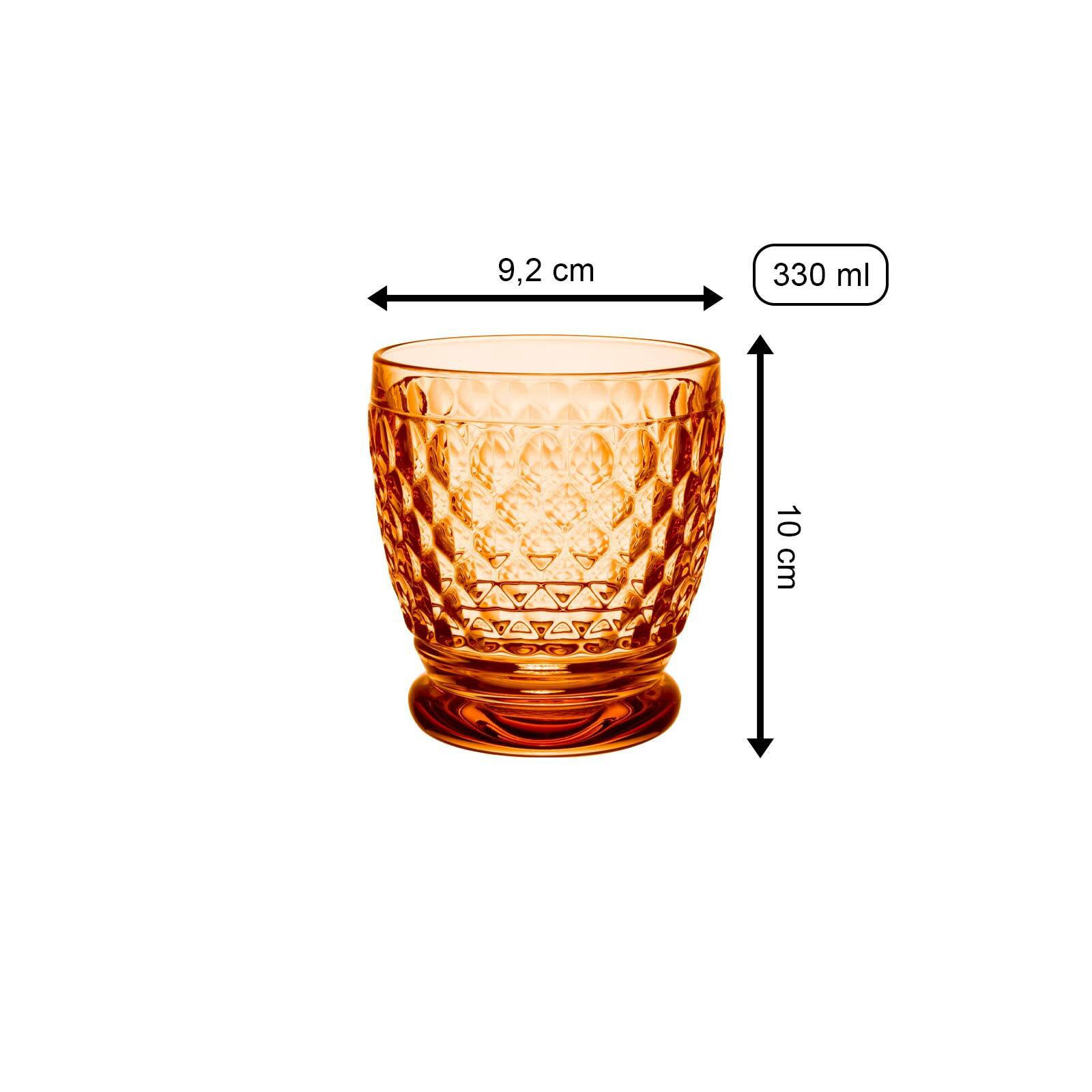 BECHER Boston Coloured Apricot 330 ml 4er Set - Orange, Glas (0.4L) - Villeroy & Boch
